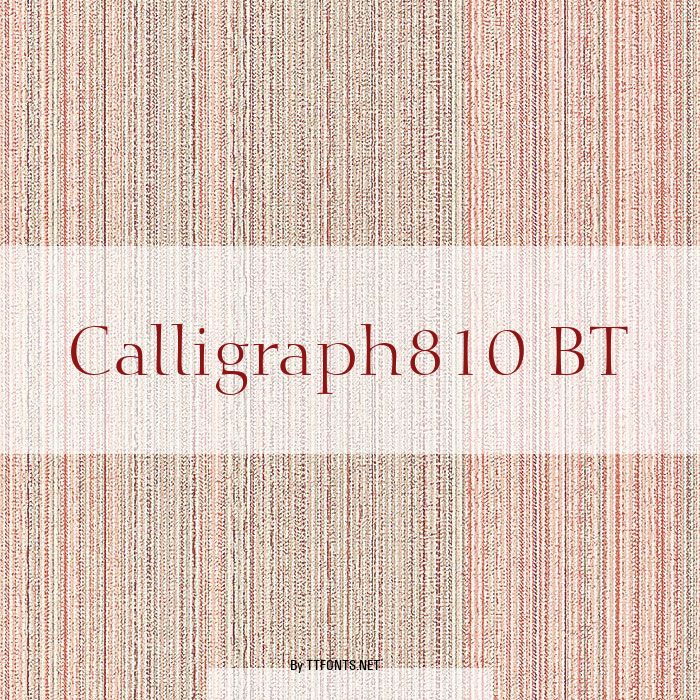 Calligraph810 BT example